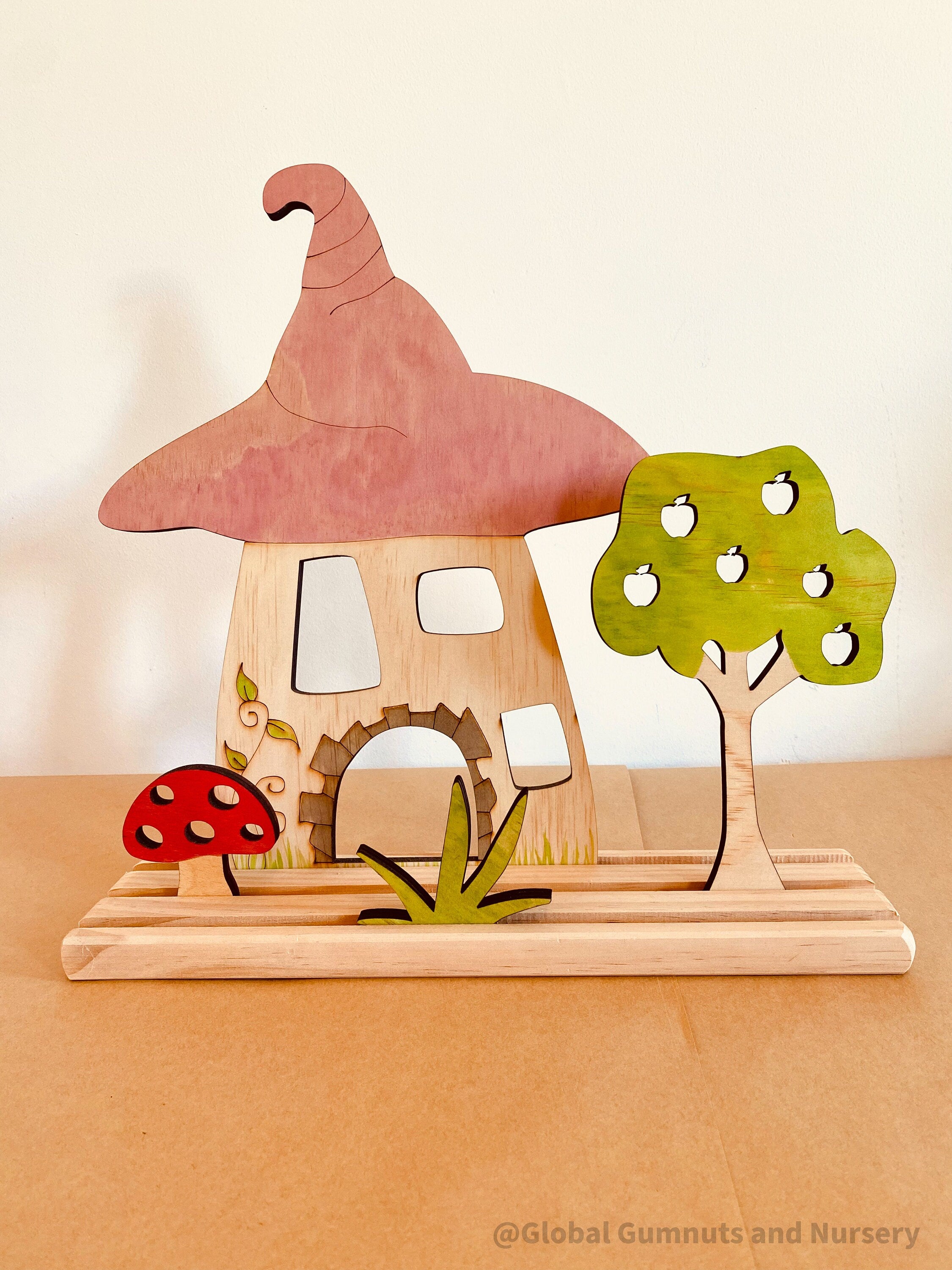 Enchanted Story Scene Set: Fairy garden play set with magical doors and garden elements.