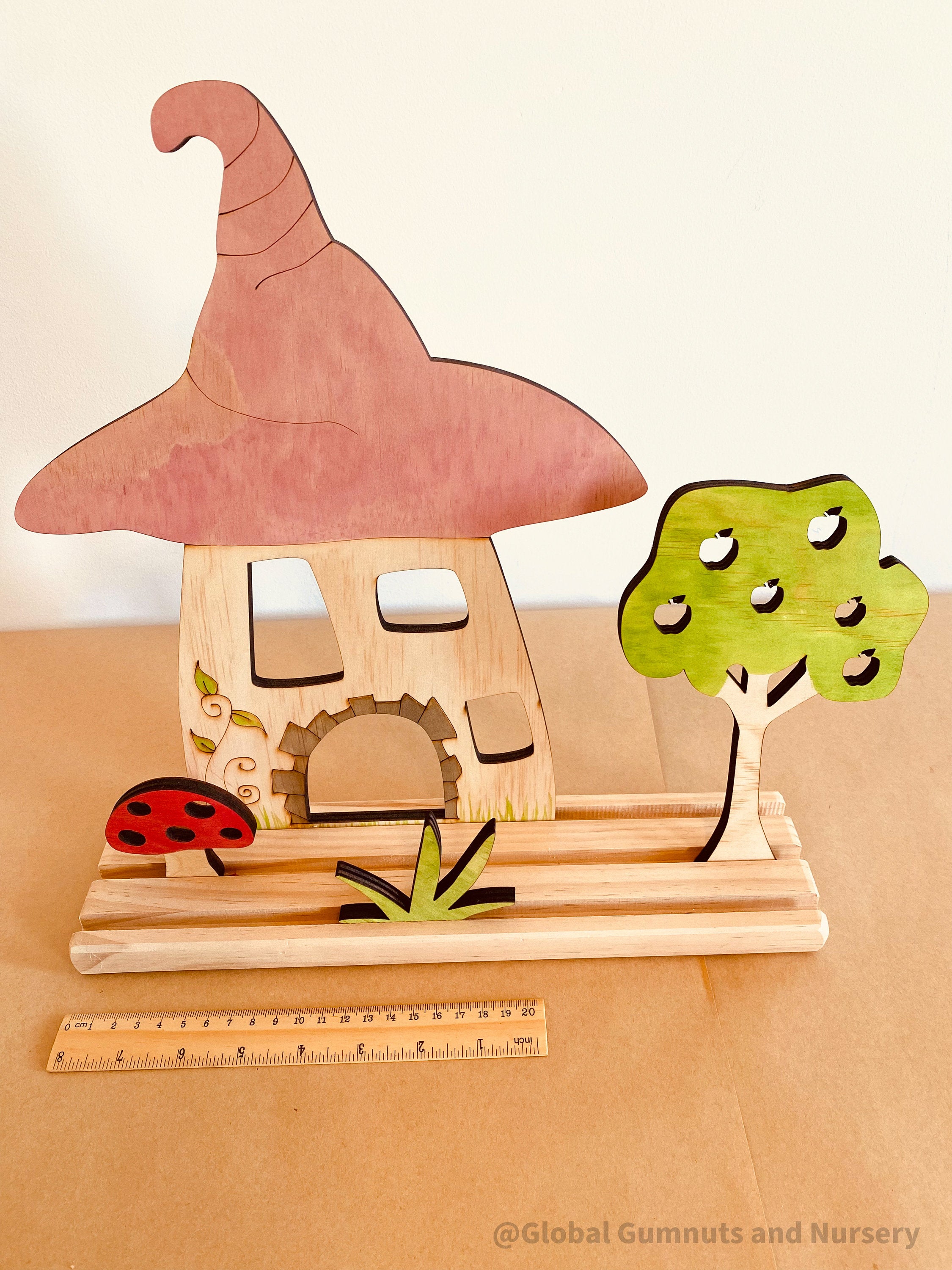 Enchanted Story Scene Set: Fairy garden play set with magical doors and garden elements.