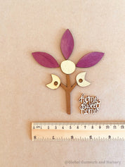 Floral Wooden Embellishment Set: Create floral designs with this decorative wooden set.