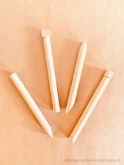 Wood Pattern Makers Set: Set of wooden tools for creating patterns and textures in clay or playdough, perfect for creative play.