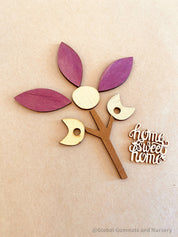 Floral Wooden Embellishment Set: Create floral designs with this decorative wooden set.