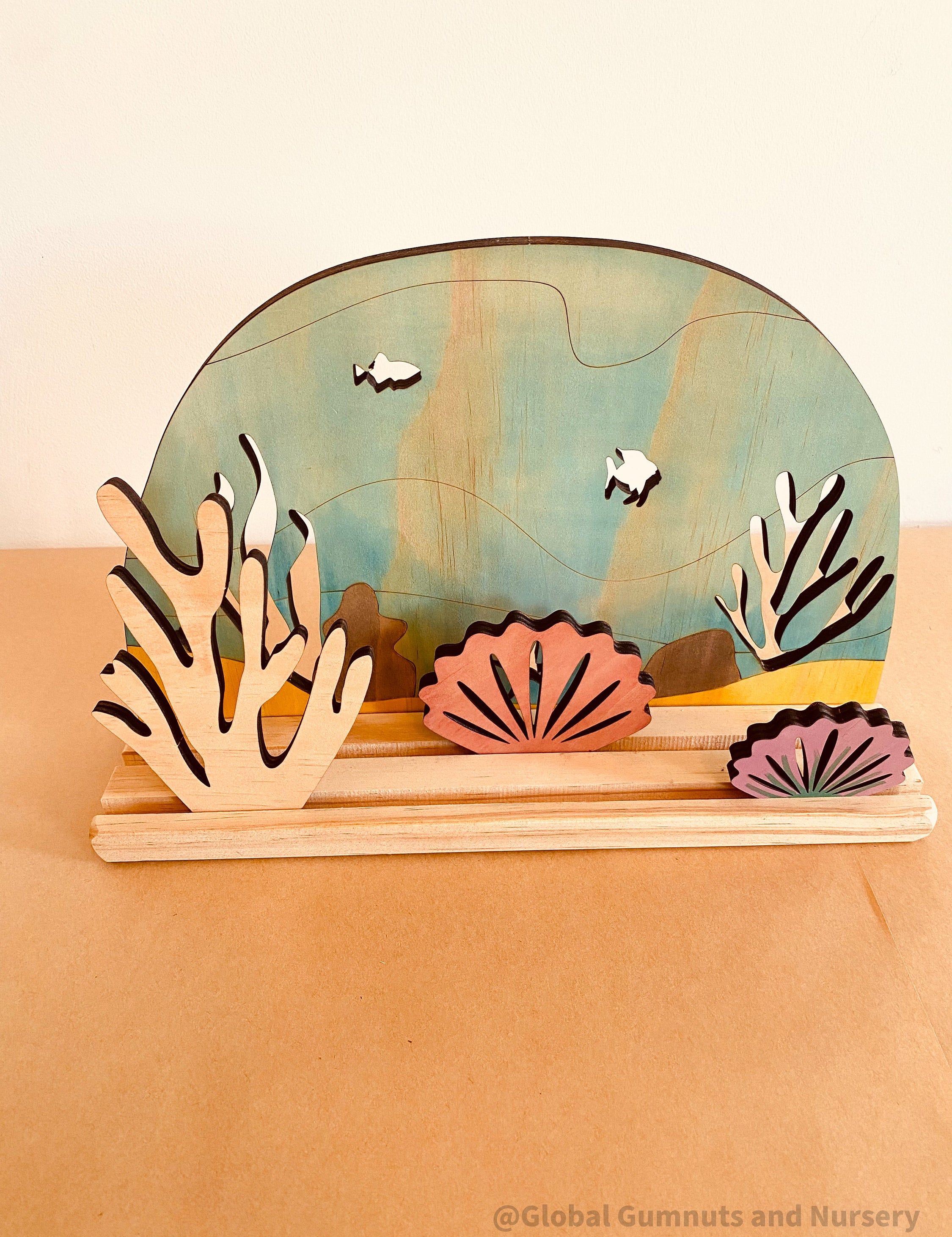 Ocean Story Stage: Small world play set with ocean scenes and marine life.