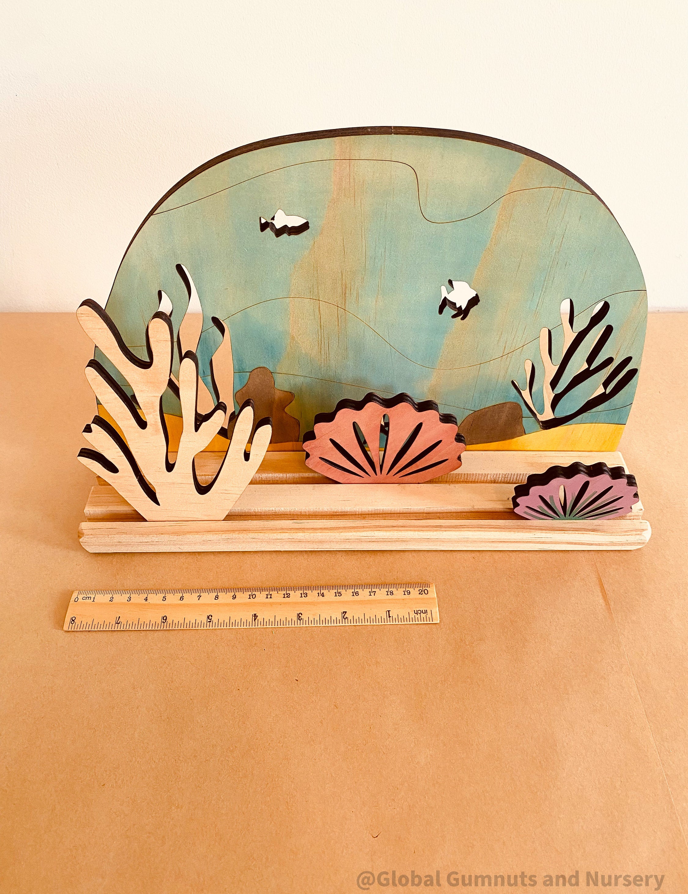 Ocean Story Stage: Small world play set with ocean scenes and marine life.