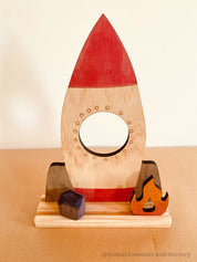 Rocket Story Stage: Galactic-themed small world play set with rockets.