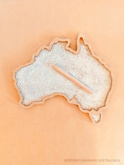 Sensory wonderland with the Australia tray, includes drawing pencil and sand.