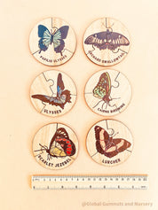 Australian butterfly jigsaw puzzle set, crafted from timber and designed to celebrate native Australian fauna. A perfect educational toy!