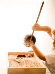 Short handle water cup scoop, a coconut bowl measuring tool for kids.