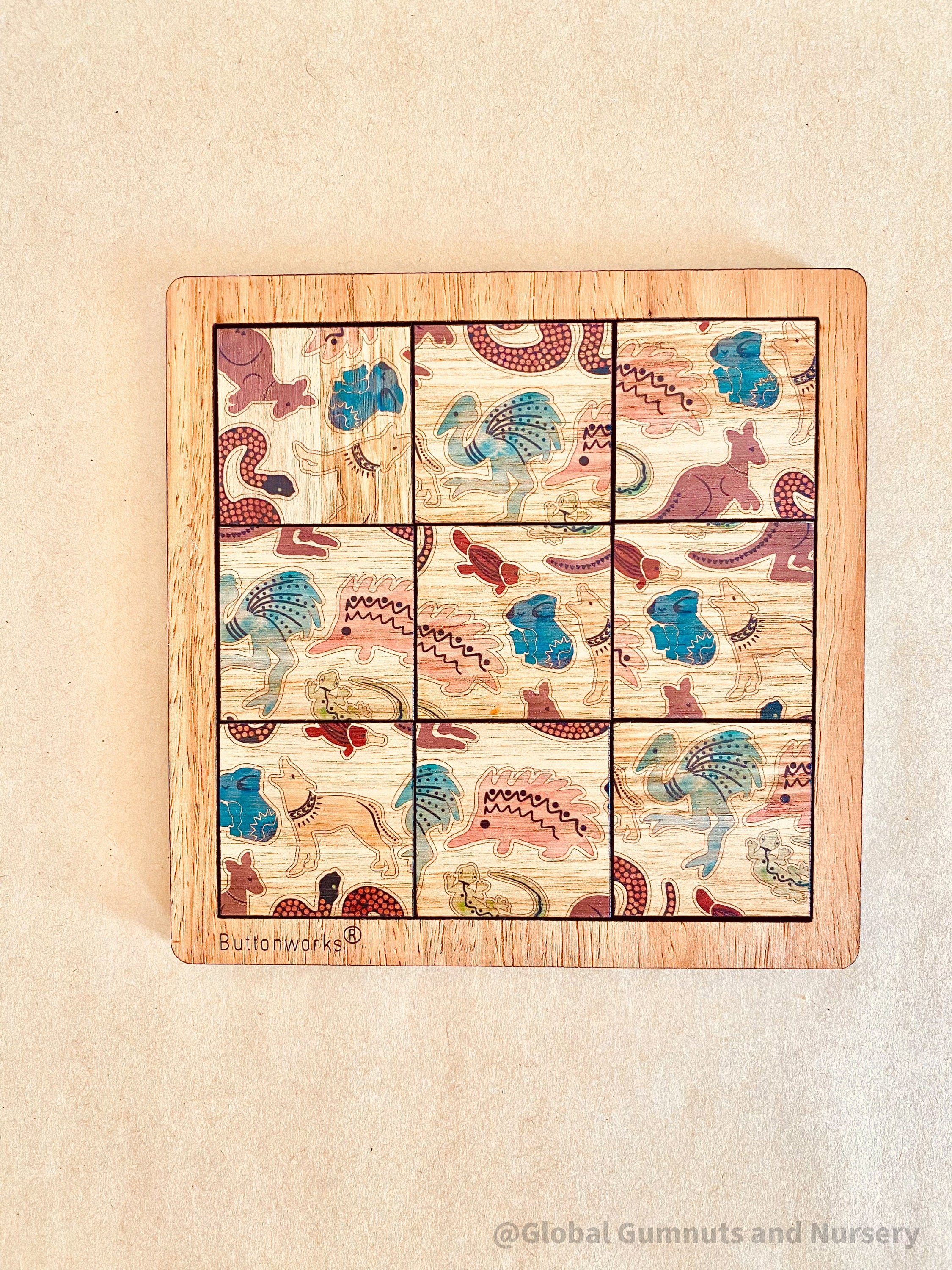Bright and fun animal puzzle with colorful pieces, perfect for engaging kids in learning and play.