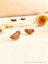 Pendientes de madera con forma de koala
