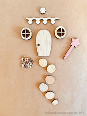 Fairy Garden Wooden Embellishment Set – 11 Pieces: Explore creativity with these 11 wooden embellishment pieces, perfect for decorating and crafting fairy gardens.
