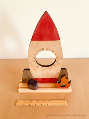 Rocket Story Stage: Galactic-themed small world play set with rockets.