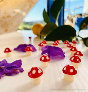 Red Resin Mushrooms: Miniature red resin mushrooms for fairy gardens and crafts.