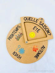 Four Seasons Spinner Dial (French): Learn the seasons in French with this interactive wheel.