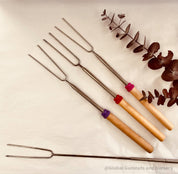 Marshmallow telescopic sticks, ideal for campfire treats or backyard fun.