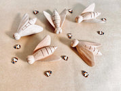 Hand-Carved Wooden Bees: Large wooden bees for life cycle learning.