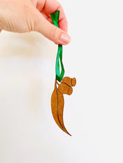 Gum leaves Ornament: Australian gumleaf ornament for Christmas decor.