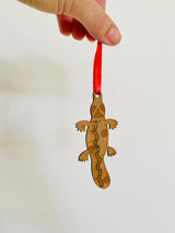 Adorno navideño australiano de ornitorrinco