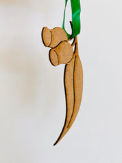 Gum leaves Ornament: Australian gumleaf ornament for Christmas decor.