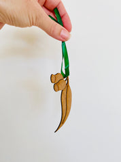 Gum leaves Ornament: Australian gumleaf ornament for Christmas decor.
