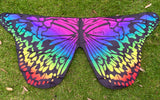 Alas de mariposa encantadoras de arcoíris