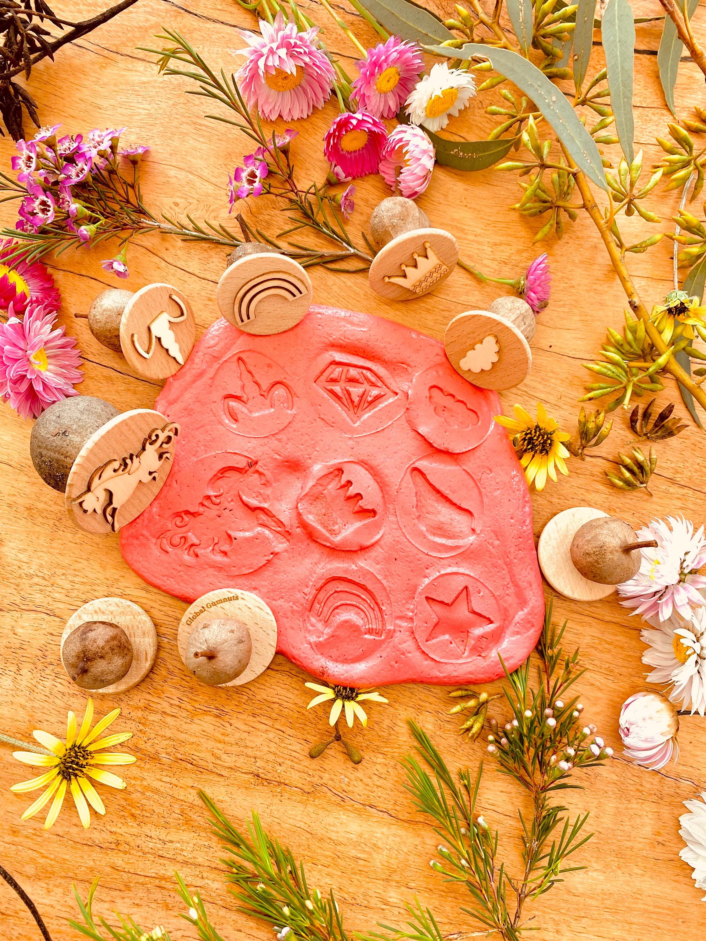 Unicorn Adventures Gumnut Stamps: Eight-piece unicorn-themed stamp set.