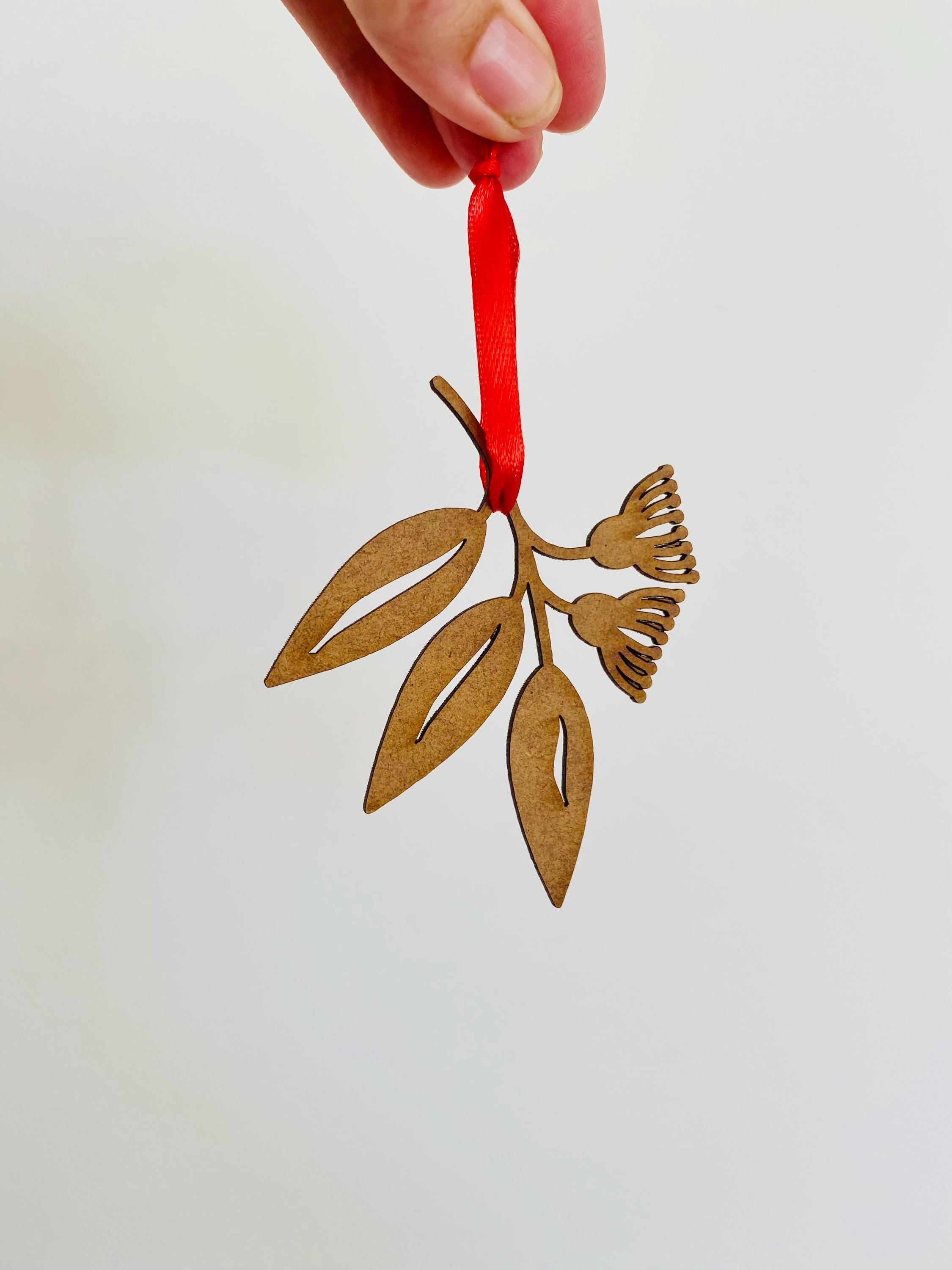 Flowering Gum Ornament: Australian Christmas ornament with flowering gum design.