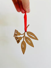 Flowering Gum Ornament: Australian Christmas ornament with flowering gum design.