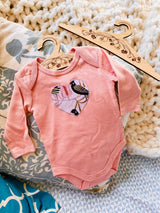 Peach Black Cockatoo Love Heart Onesie
