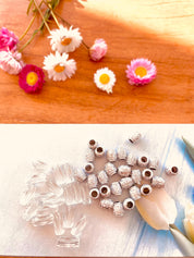 Aztec silver and clear crystal bead kit, ideal for tribal crafts and creative jewelry-making projects.