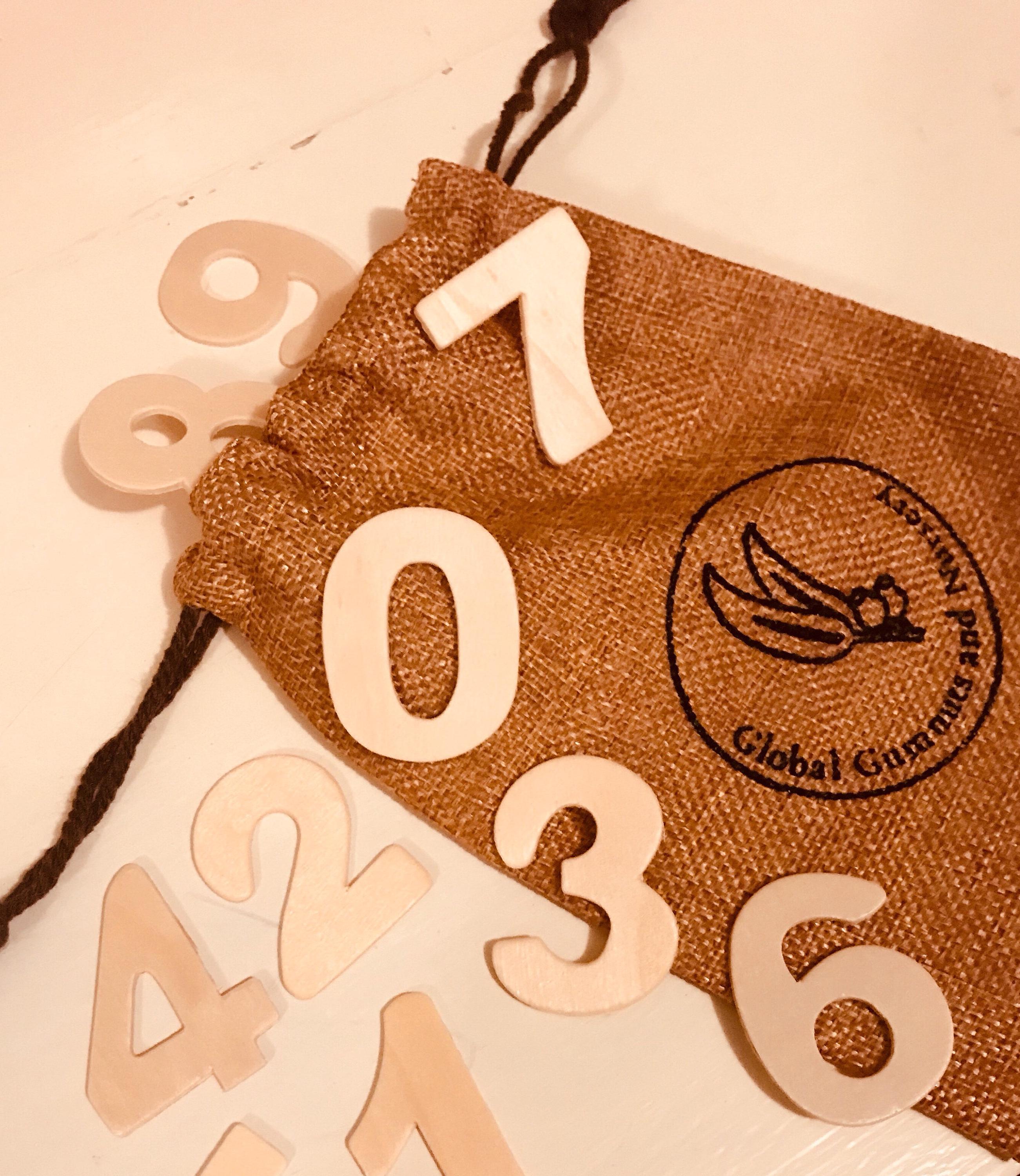 Wooden Number Set: 10-piece wooden number set for learning and crafting.