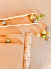 Child-sized wooden long to