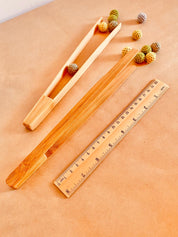 Child-sized wooden long to
