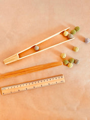 Child-sized wooden long to