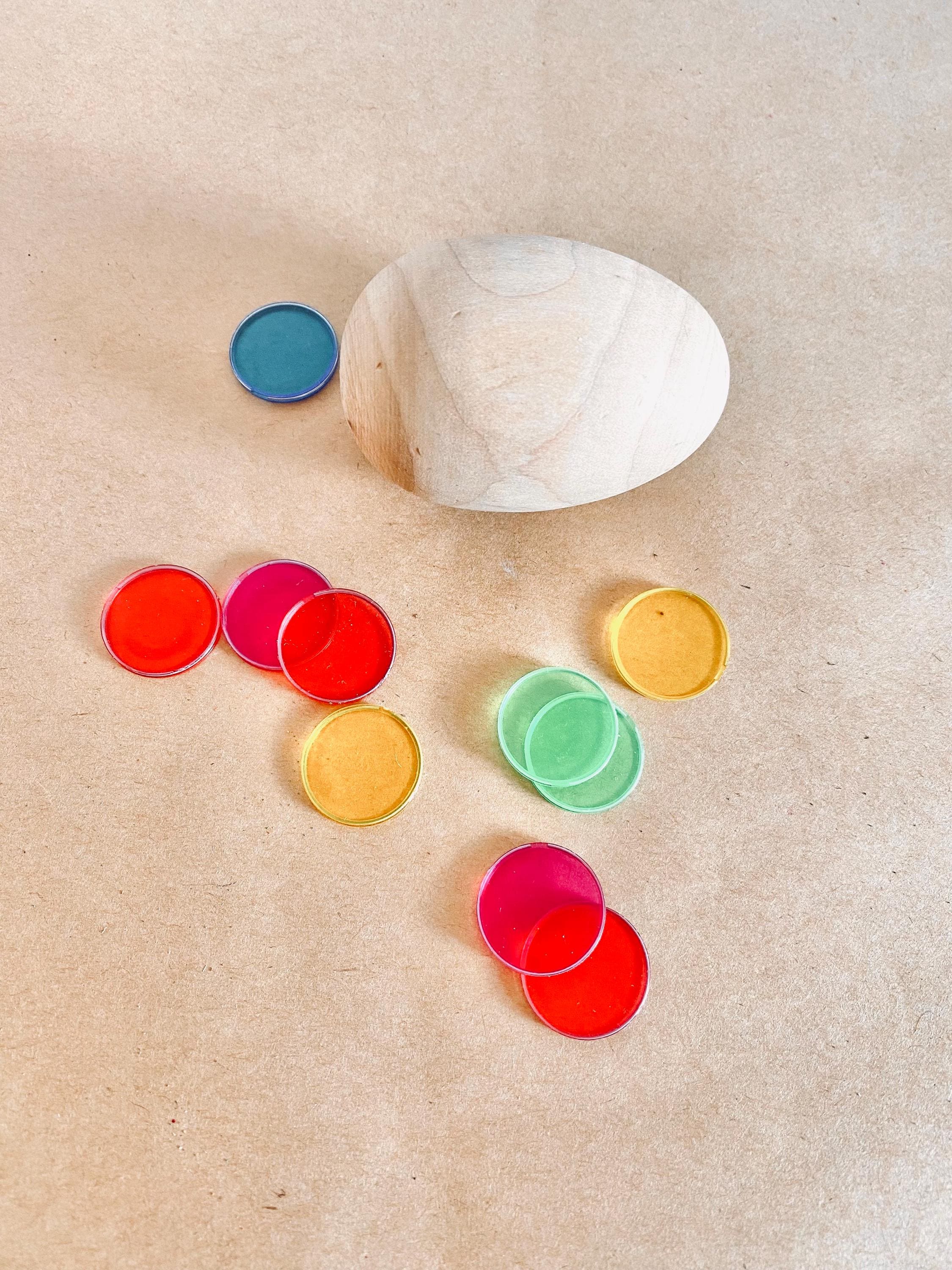 Magnetic wooden eggs, combining fun and educational playtime with a solid wood design.
